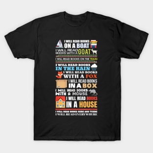 I Will Read Books On a Boat Reading T-Shirt Gift for Readers T-Shirt